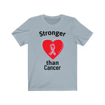 Stronger than Cancer - Cancer Awareness Unisex Jersey Short Sleeve Tee