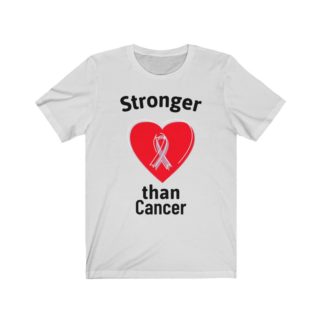 Stronger than Cancer - Cancer Awareness Unisex Jersey Short Sleeve Tee