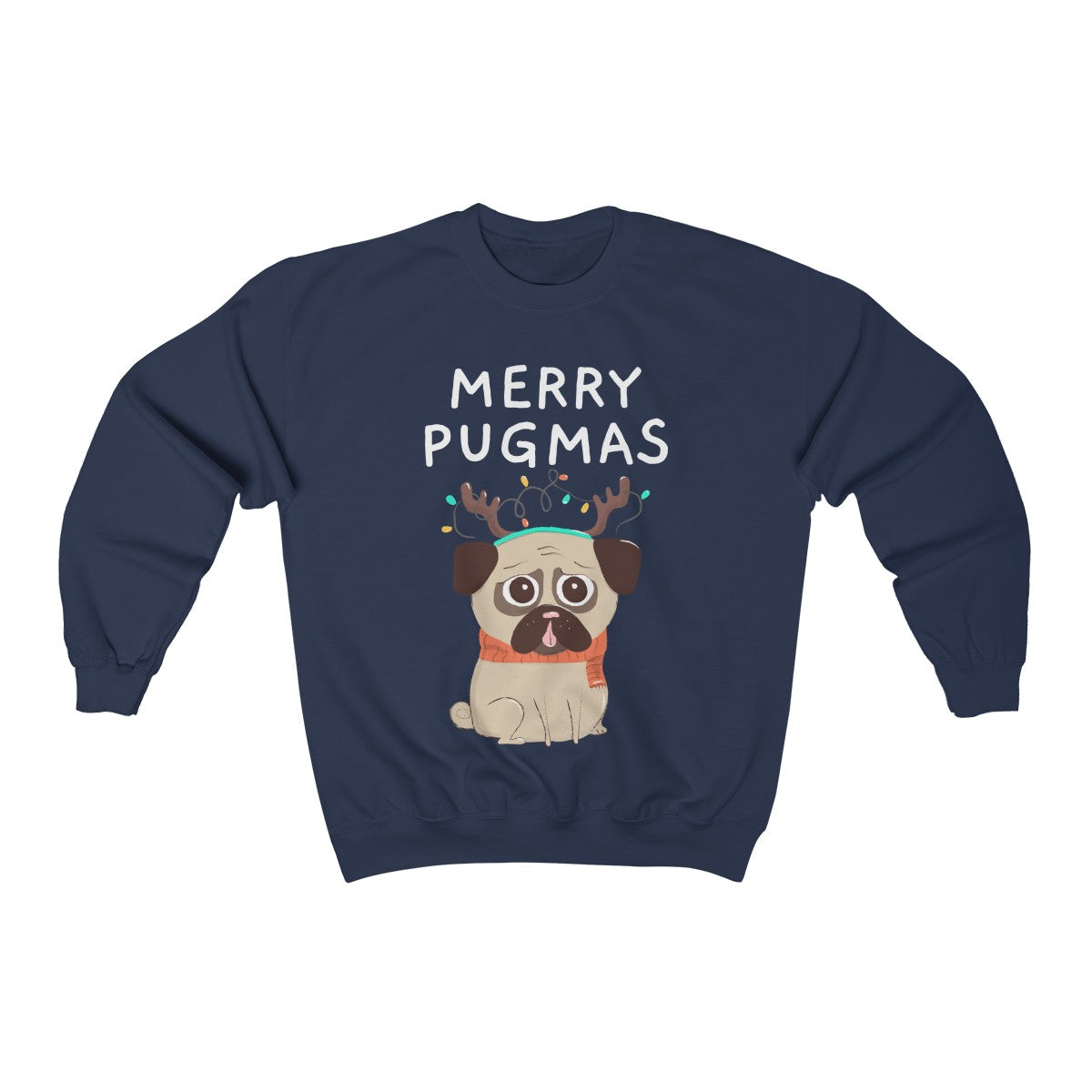 Pug Christmas - Merry Pugmas - Funny Unisex Crewneck Sweatshirt